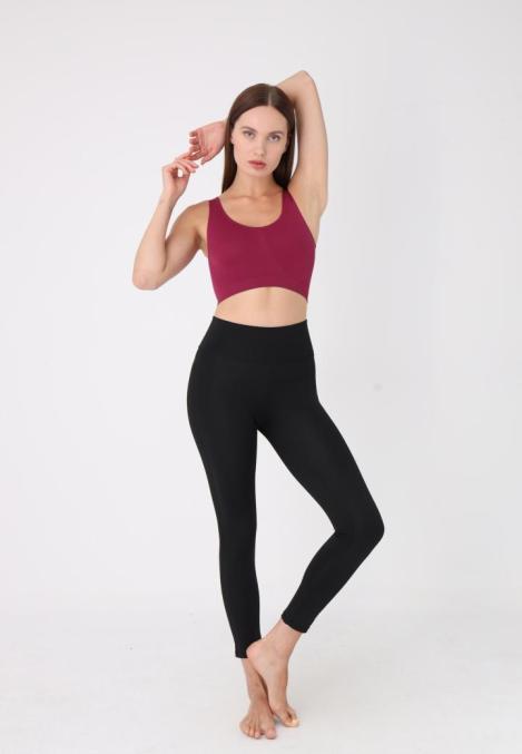 Bustieră Lejeră cu Bretele Late – Fără Push-up,Culoare Bordo,Engros